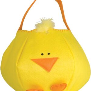 Felt Easter Peep Basket Bucket Bag (Yellow)
